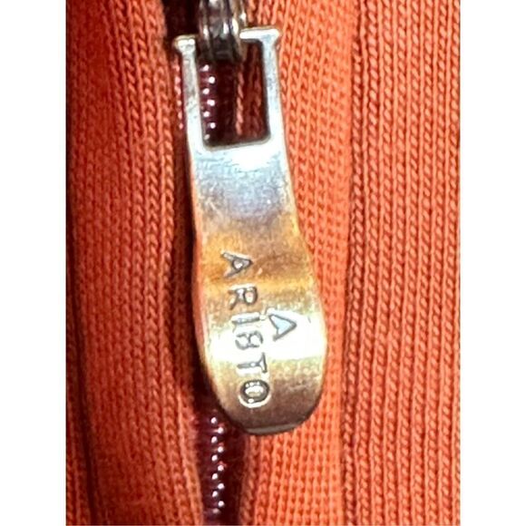 Aristo Burnt Orange 1/4 Zip Sweatshirt Size Large - Picture 5 of 5